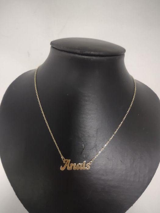 Lant cu nume Anais aur 14k (efn)