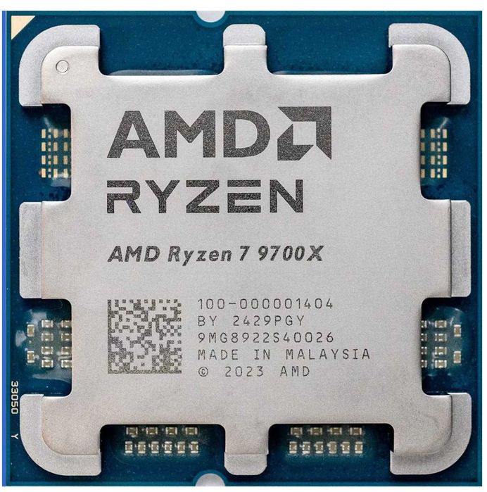 Процесор AMD Ryzen 7 9700X, (3.8/5.5GHz, 32MB Cache, 2.2GHz графична честота AM5), Tray