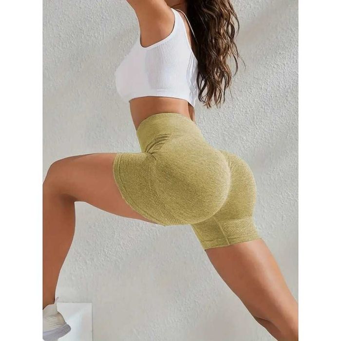 Къси панталони за Фитнес и Йога с висока талия за повдигане на дупето