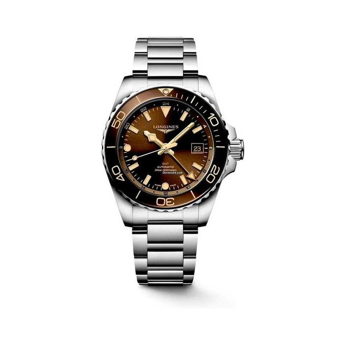 Ceas Longines HydroConquest GMT (L3.790.4.06.6) - Bratara originala metal + bratara rubber originala extra (cutie, acte, garantie)