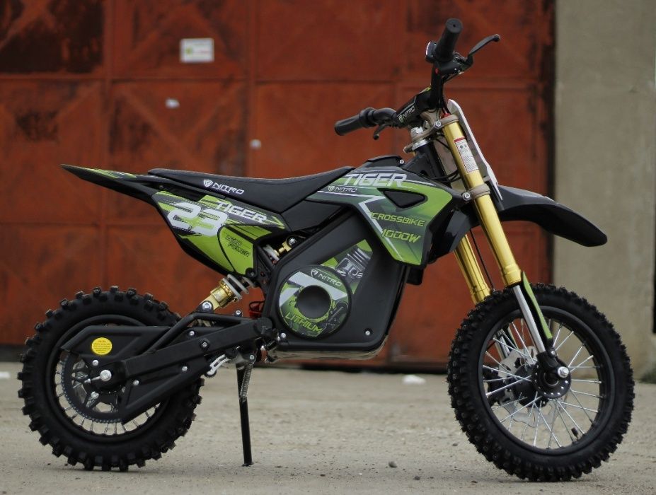 Motocicleta electrica Eco Tiger 1000W 36V 12/10 #Verde