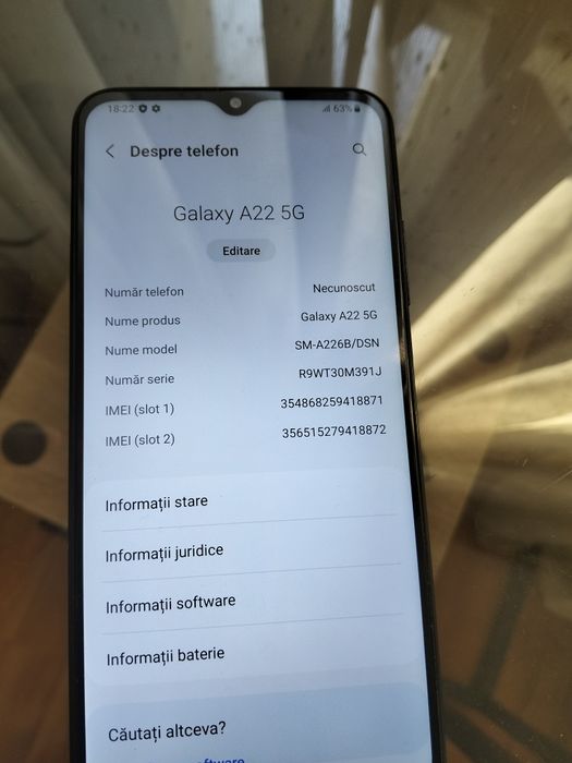 Samsung A22 5G stare foarte buna