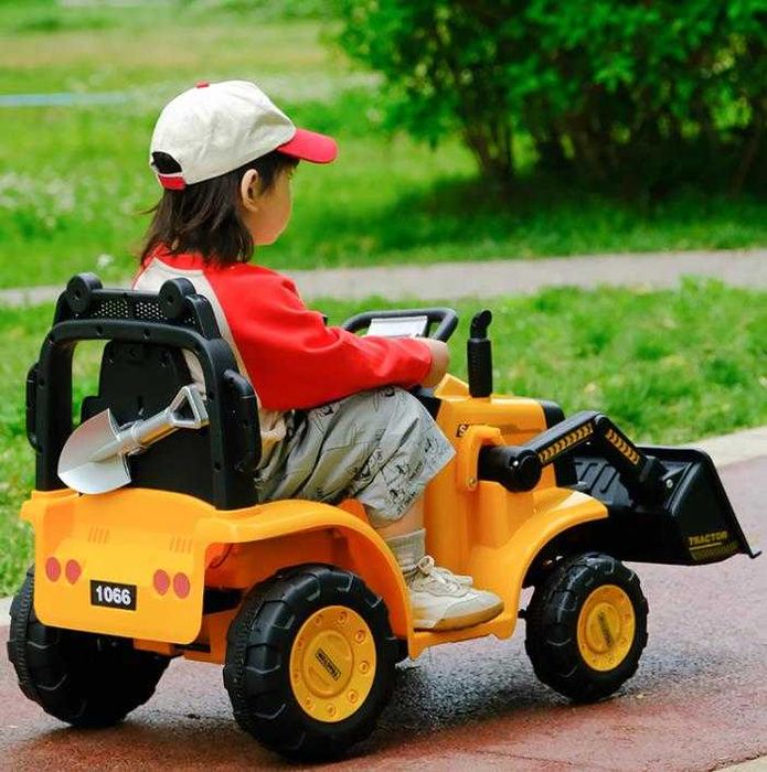 Excavator electric Kinderauto BJYT1066 60W 6V cu telecomanda Yellow