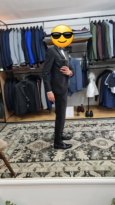 Costum elegant marimea S și pantofi Bigotti lac mărimea 41