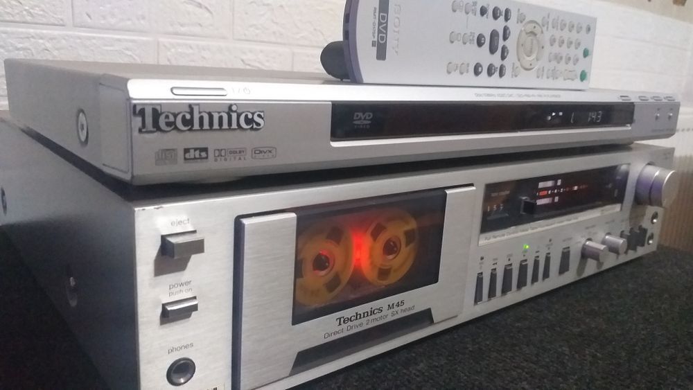Technics M45 deck si dvd Sony DVP-NS32 telecomanda
