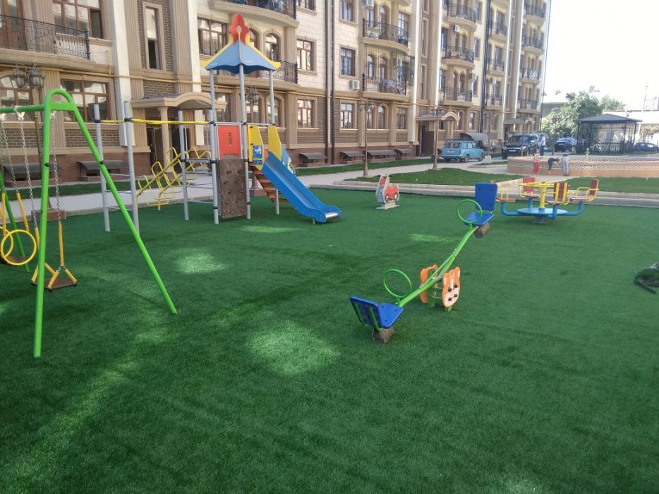 ИСКУССТВЕННЫЙ ГАЗОН.+установка Для детский плошадок биринчи кулдан