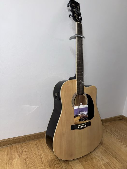 Pachet Chitară electro-acustică Pulse HW41CE + Husă Ibanez, Capodastru Ibanez, Corzi D’Addario EJ26
