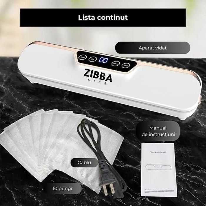 Aparat de vidat alimente,10pungi Incluse,sigilare rapida eficienta,nou