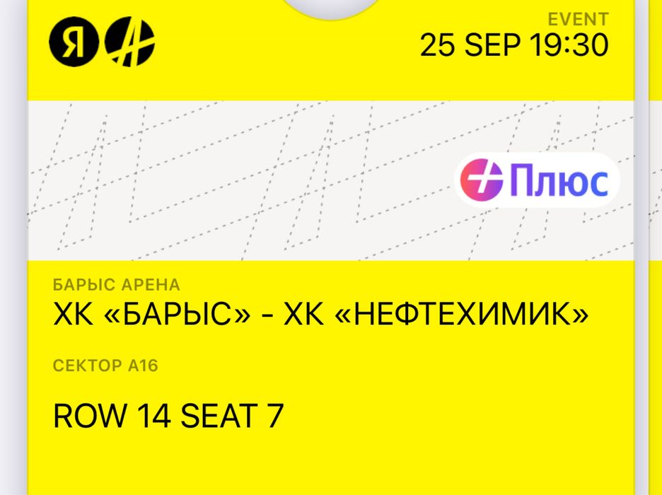 Билеты Барыс-Нетфихимик