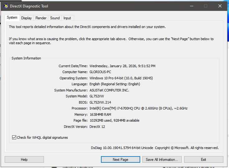 Laptop Gaming Asus ROG GL752VW