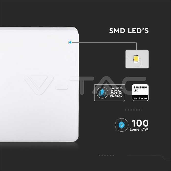 25W LED Плафон SAMSUNG Квадрат 3000K IP44 100lm/W
