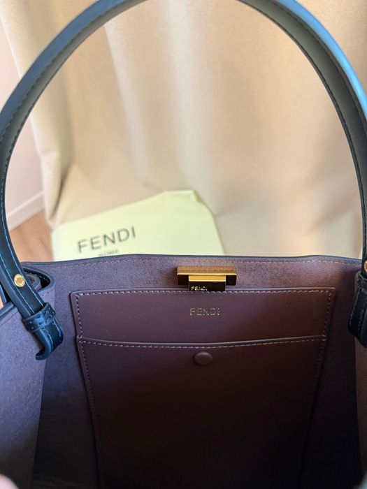 Geanta fendi peekaboo neagra piele
