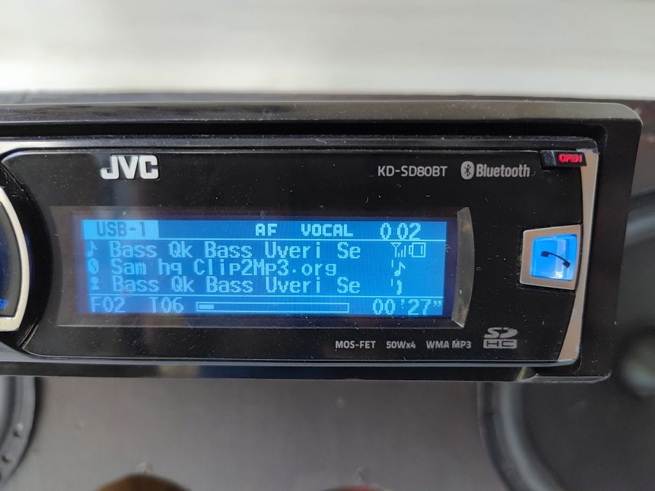 Висок клас JVC KD-SD80BT