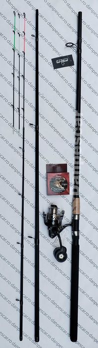 SET FEEDER Lanseta PROFL SPIRADO 3,90m+Mulineta FEEDER QFC4000 si fir