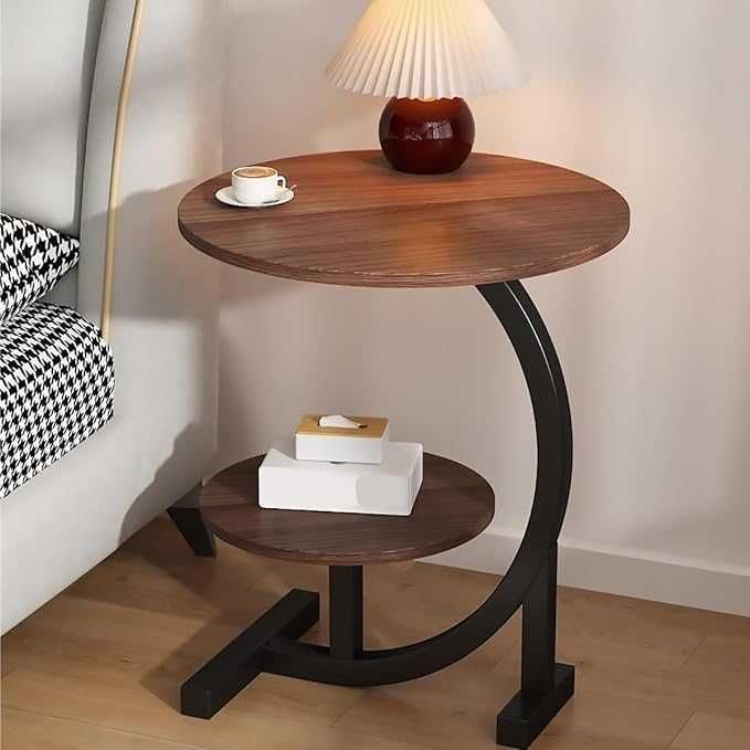 Двуетажна C-образна ъглова помощна масичка