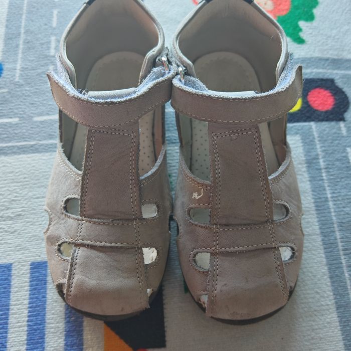 Sandale piele gri 26 Baby Avus