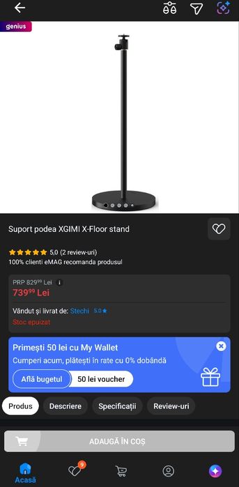 XGIMI Horizon Pro 4K (XK03H) + stativ XGIMI X-Floor original + 8m HDMI 2.1