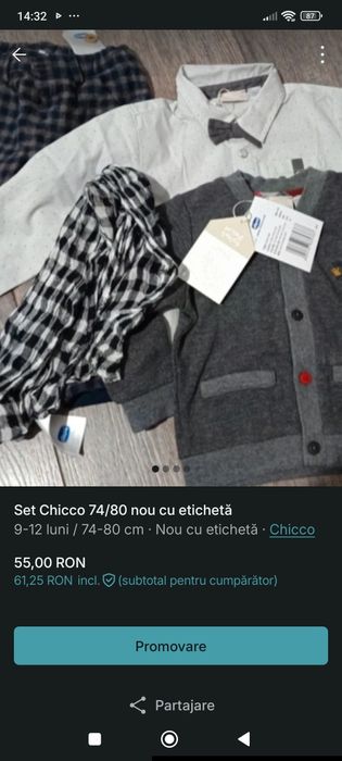 Set băieței Chicco 74/80