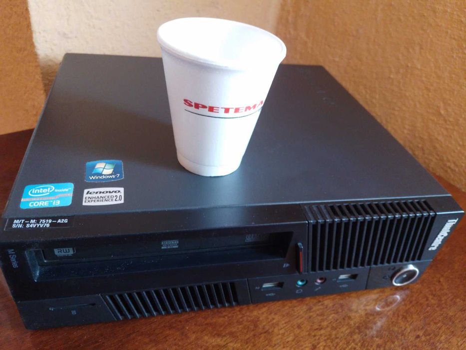 Компактен компютър Lenovo ThinkCentre M91 USFF с лицензиран Windows и 8GB DDR3