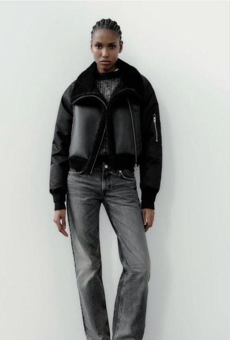 Дамско черно яке Зара