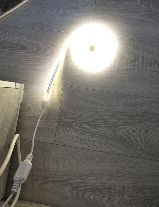 Bandă LED COB 220V 3m – Alb Natural 4000K, IP65, 360 LED/m