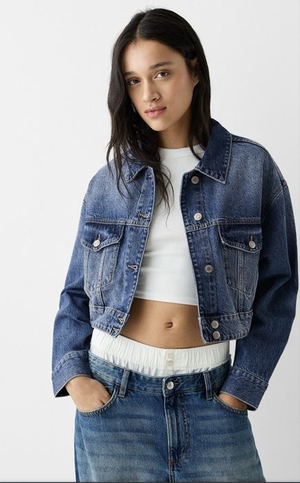 Geaca denim cropped