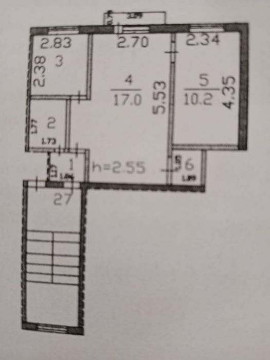 Двухкомнатная квартира