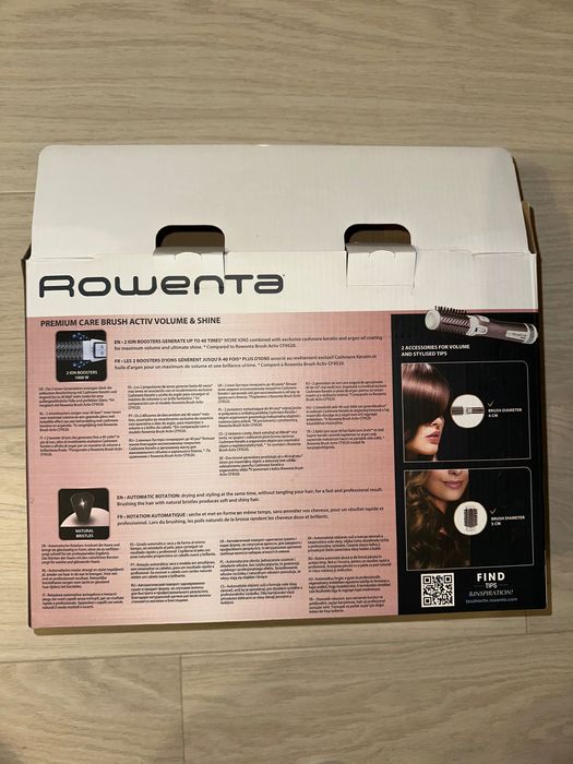 Perie rotativa Rowenta Brush Activ cu 2 perii, 2 trepte, 2 viteze