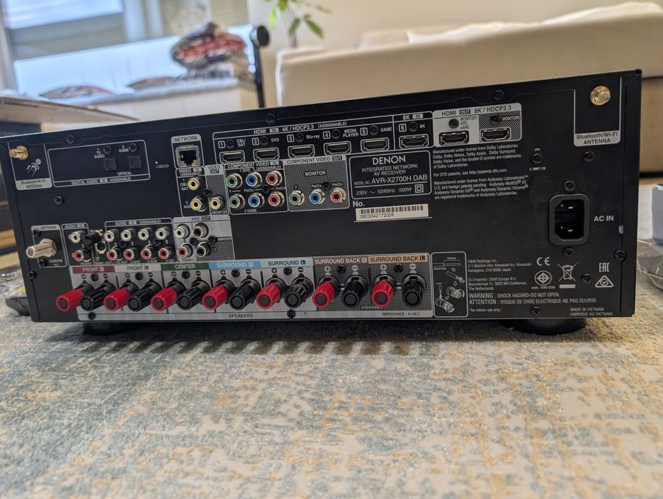 Receiver AV 8k Denon AVR-X2700H DAB