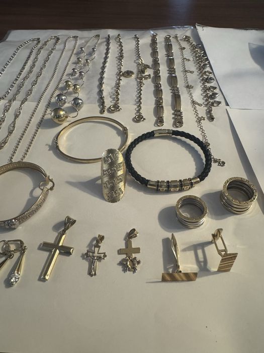 Bijuterii din aur de 14ka lanturi brarari inele