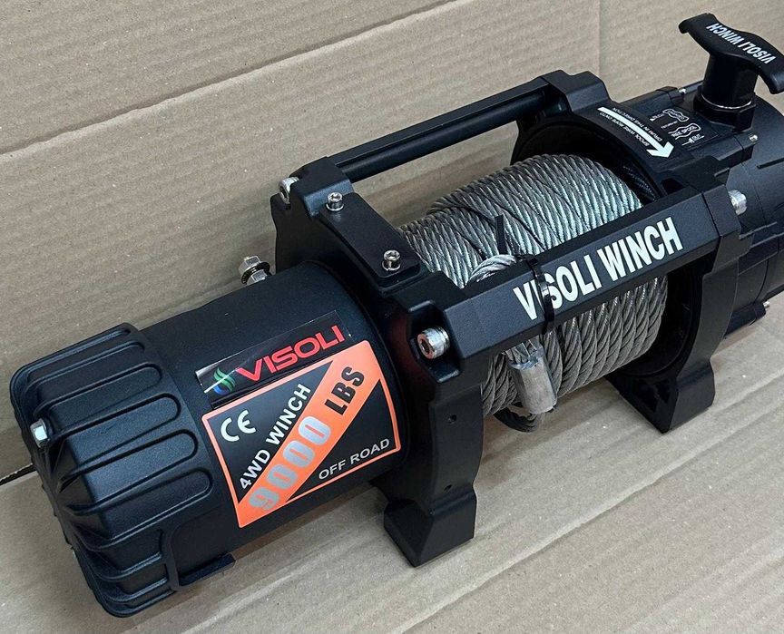 Troliu auto Visoli 9000lbs/4090kg cu cablu de otel 12v