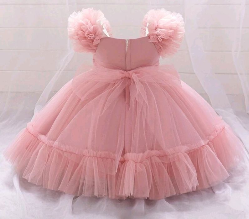 Рокля за момиче - Лила и розова