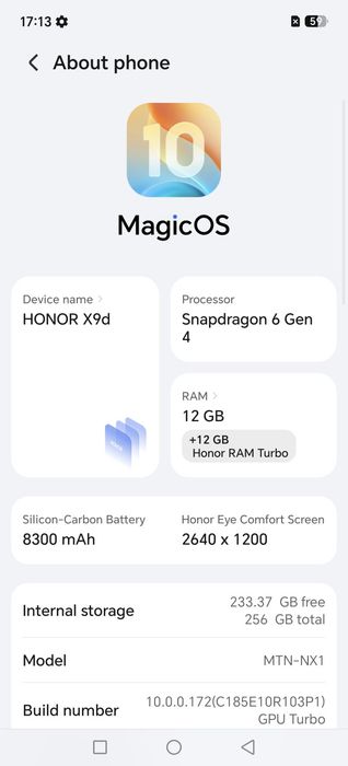 Honor X9d 12/256gb