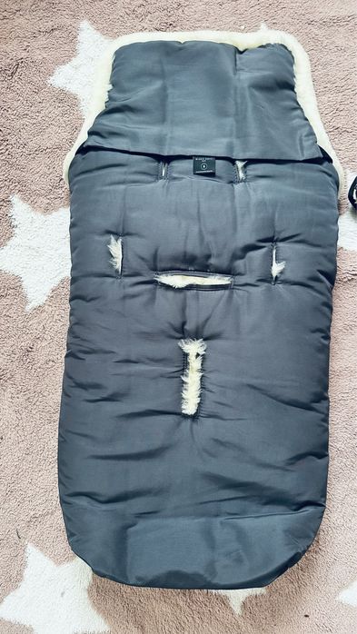 Естестена вълна!  Агнешки Зимен чувал за количка Маншон ръкавици НОВИ