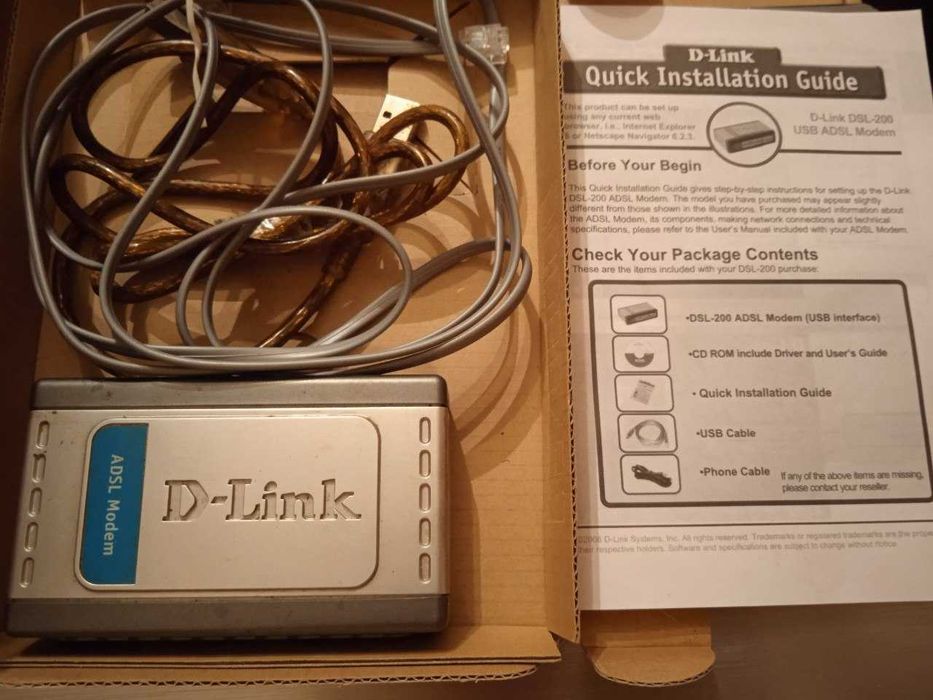 Интернет-модем рабочий ADSL Modem D-Link