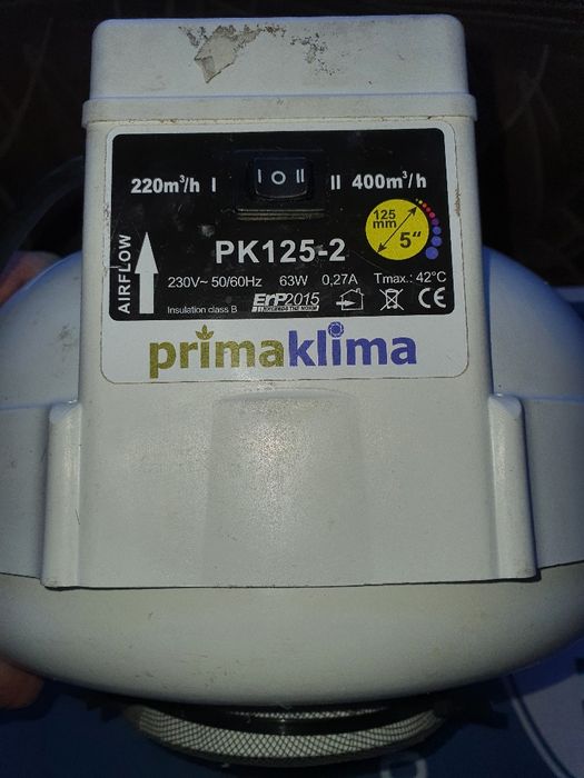 Турбинен вентилатор PrimaKlima  mod:PK125-2