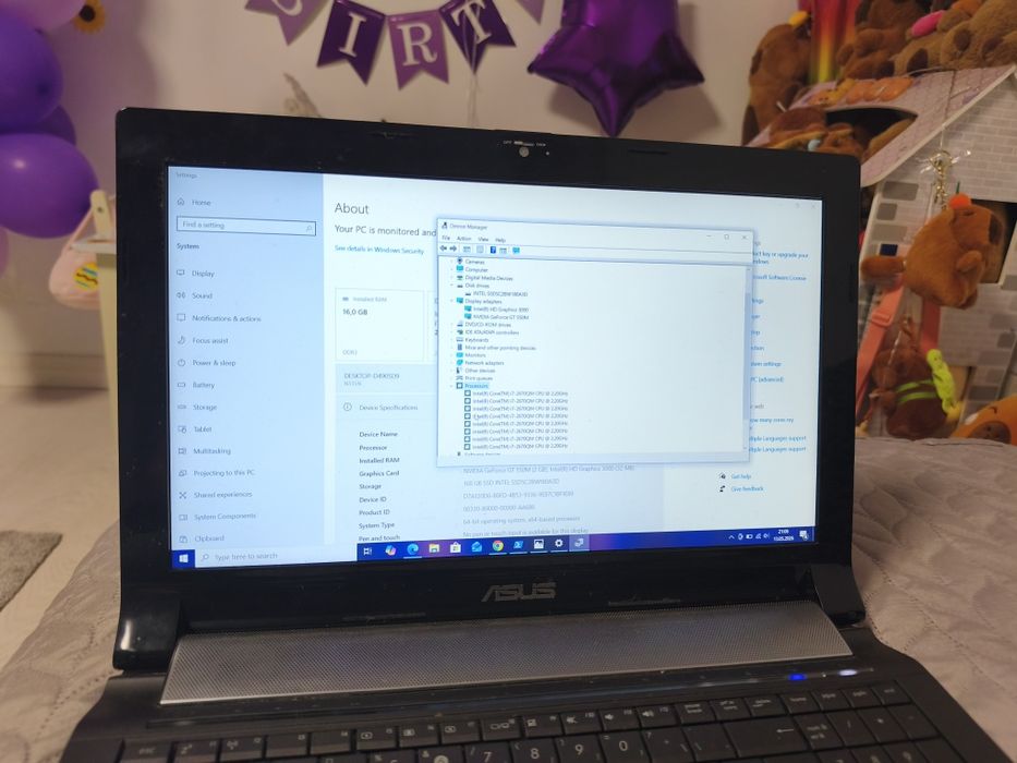 Laptop gaming Asus Rog i7 Ram 16Gb video nvidia 4Gb ssd Windows 10 GTA FORTNITE CSGO ROBLOX