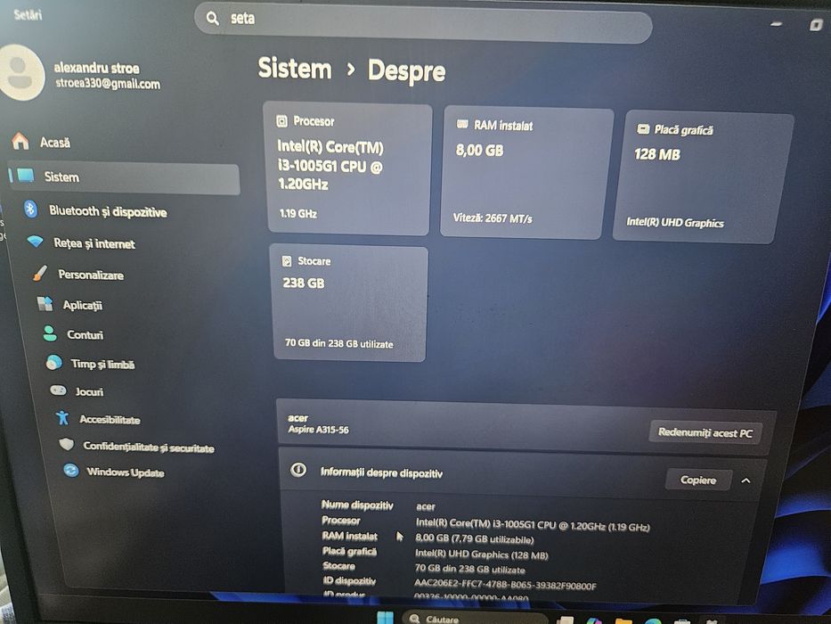 Leptop acer de vânzare