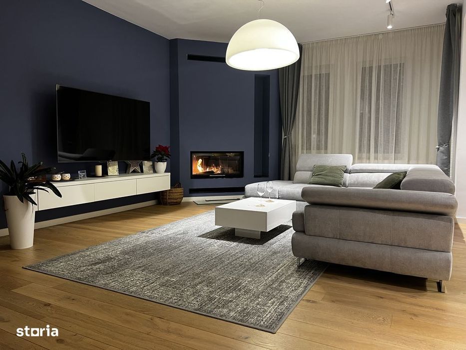 Casa tip triplex finisata mobilata, semineu 120 mp, teren 225 mp, Iris