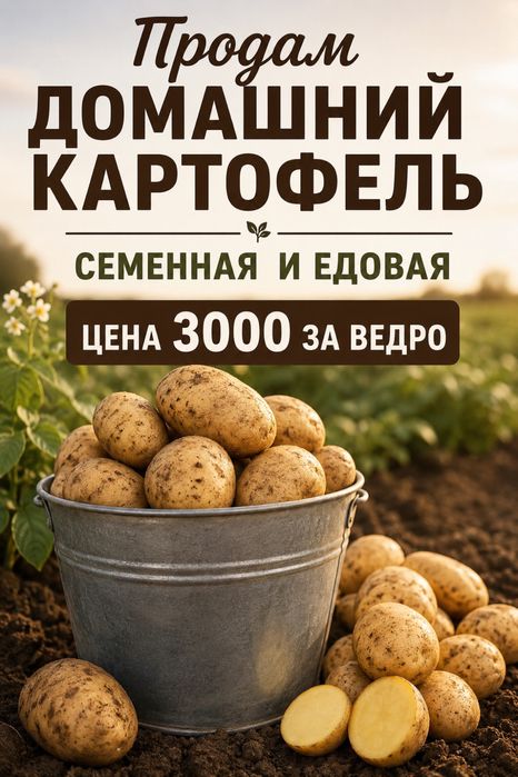 Картофель дачный (семенная и для еды)