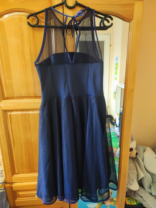 Тъмно синя официална рокля