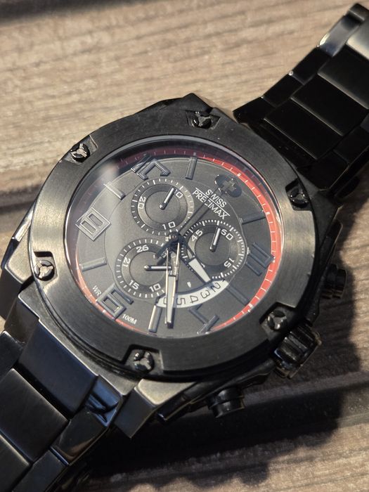 Ceas Swiss Precimax Chronograph Sapphire Crystal 100M – Full Black