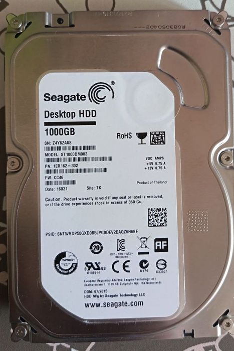1TB HDD Toshiba, Seagate