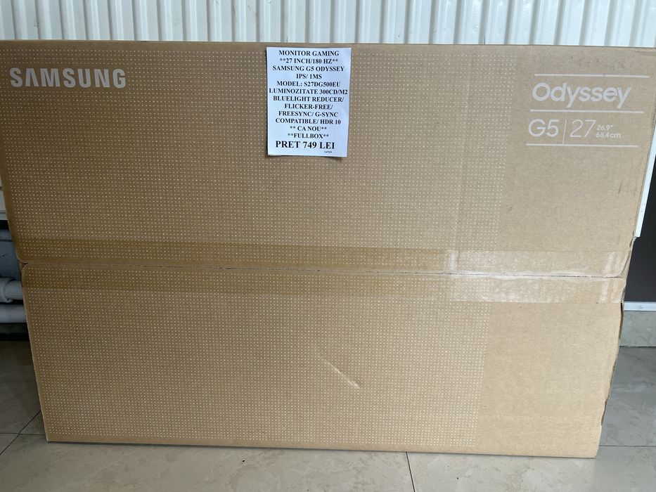Amanet Royal CB: Monitor Gaming Samsung G5 Odyssey 2k 180hz 27inch ca nou fullbox