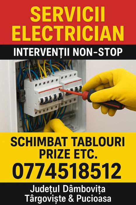 Electrician Interventii Urgente Prize intrerupatoare Corpuri Iluminat Smarthome Sonerii Videointerfoane Smart Targoviste Dambovita