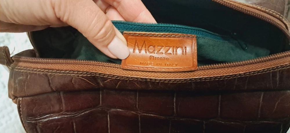 Geantă damă Mazzini Firenze din piele naturală, Made in Italy