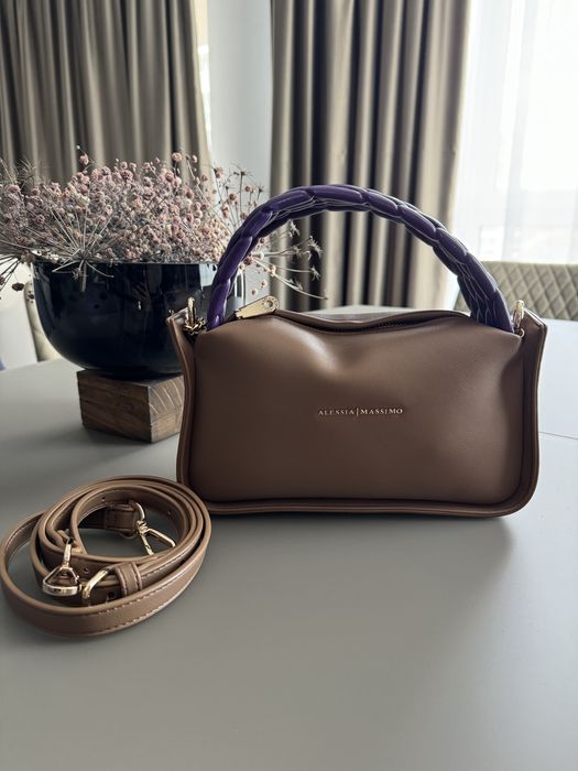Чанта естествена кожа Alessia Massimo