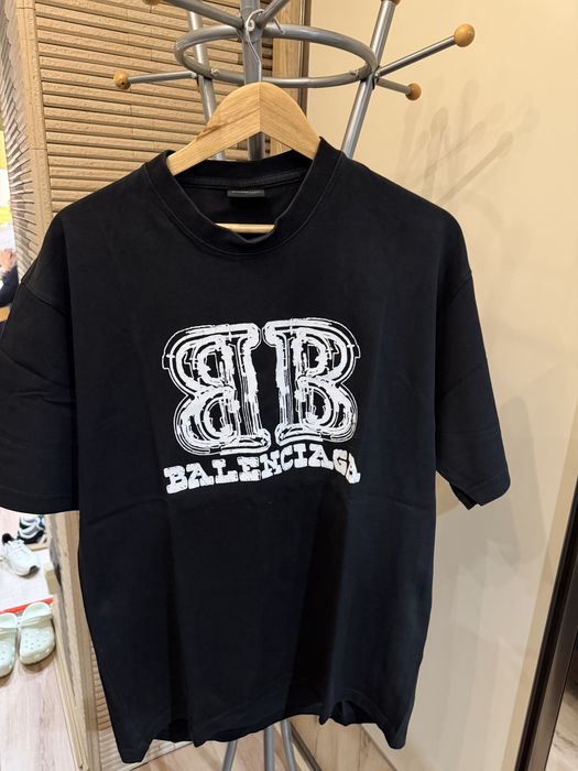 Мъжка черна тениска Balenciaga