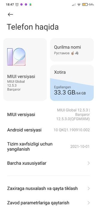 Redmi not 7 Space Black