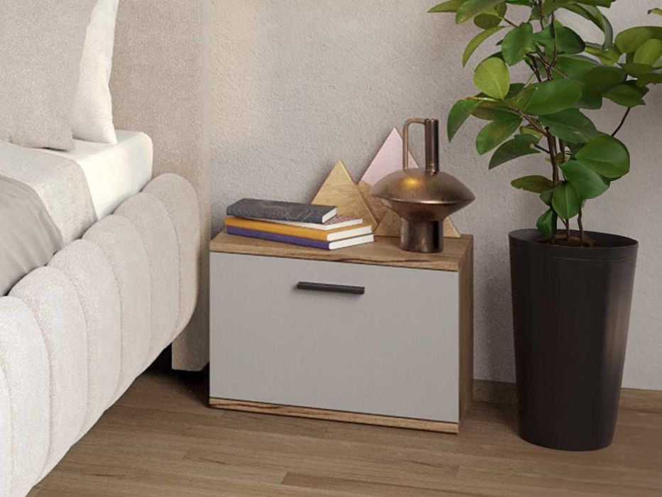 Set Mobila Dormitor Casmir / Stejar Siena C14 - Transport Gratuit